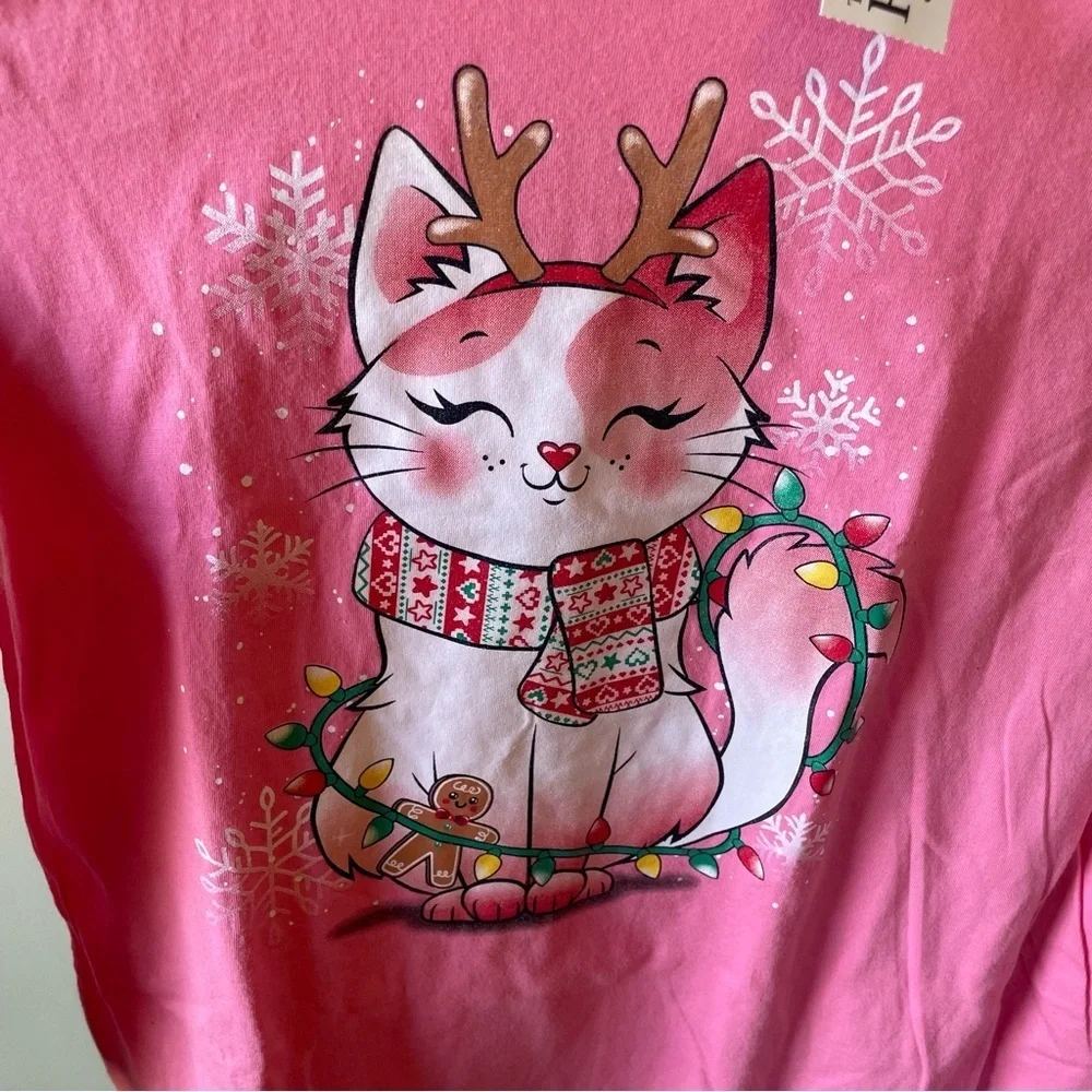 The Children's Place‎ Pink Cat Shirt Kids Extra Large